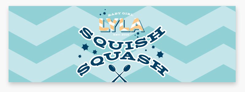Lyla Squish Squash Baby Food Label