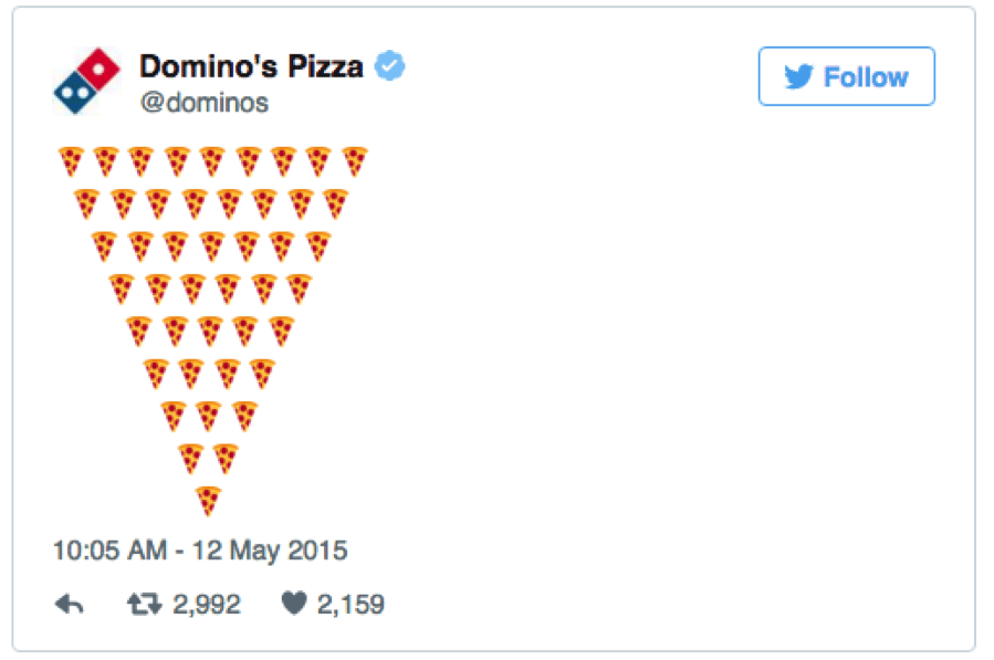 Dominos Pizza Tweet