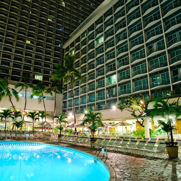 Sheraton Hotel, pool side view
