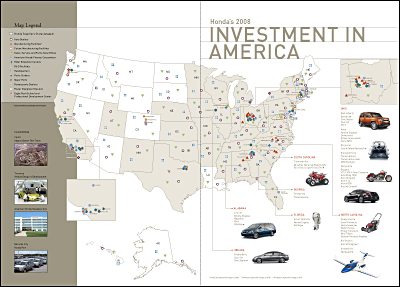Honda In America Investment Map