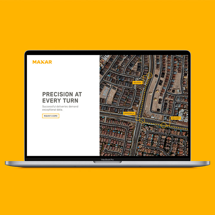 maxar landing page