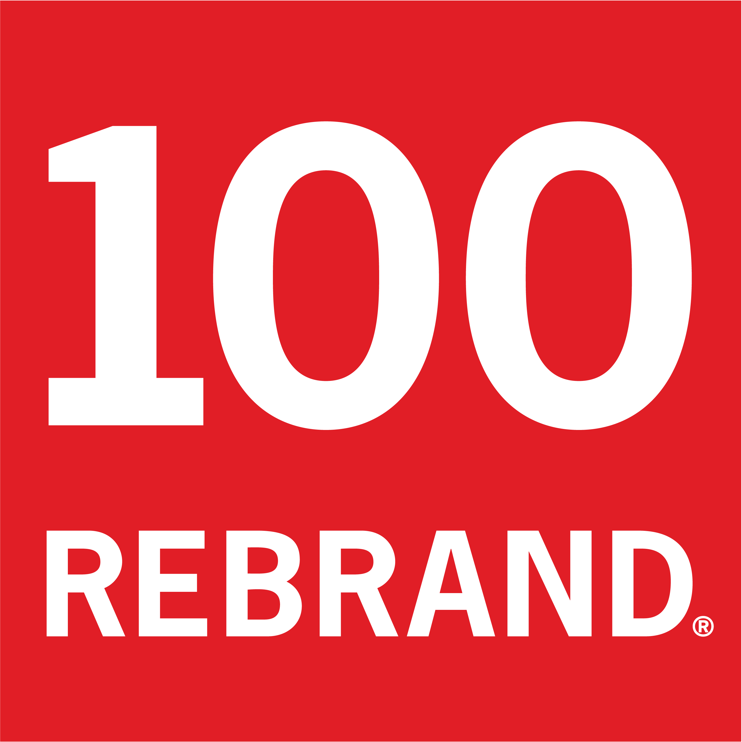 rebrand 100 logo