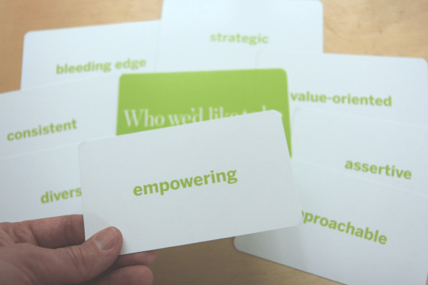 Example of a card sorting exercise to inform content strategy