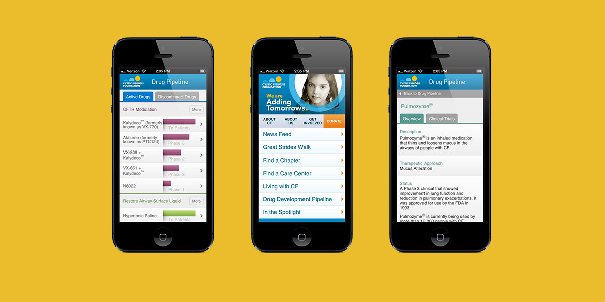 Responsive mobile website design for CFF's brand identity redesign by Grafik.