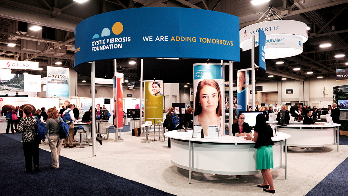 Tradeshow mock-up of CFF's experiential marketing initiatives executed by top digital marketing agency, Grafik.
