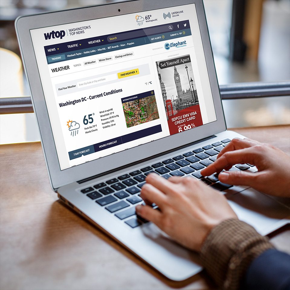 WTOP ux user experience was important to news consumers interested in a strong responsive web design to get the latest in the Washington DC area.
