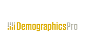 Logo for demographics pro, a platform that Grafik leverages for social media data and consumer profiling.