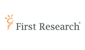Logo for First Research, an online database of industry statistics and analysis Grafik leverages for discovery and immersion during branding and digital engagements.