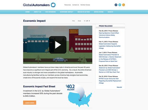Global Automakers Economic Impact Tool