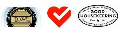 Logos JD Power and Associates, Heart Healthy, Good Housekeeping