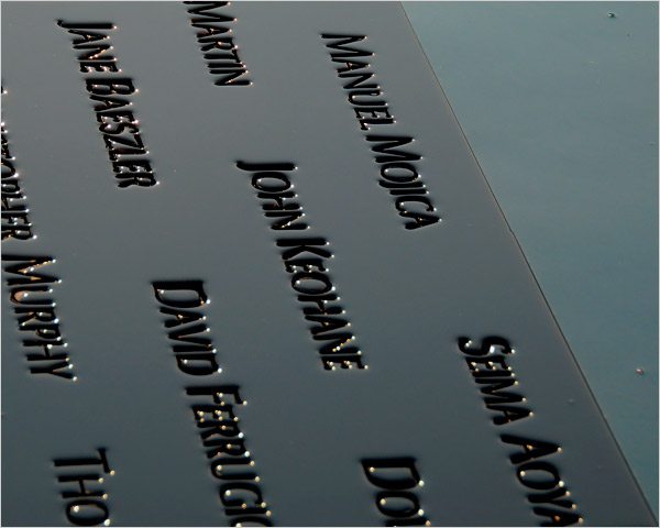 Twin Towers memorial font, graphic designers