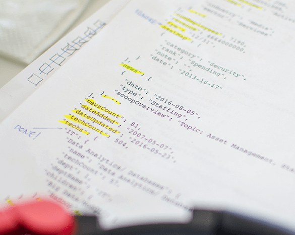 Grafik's creative technology team reviewing code for a website build.