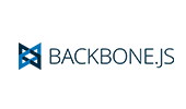 Backbone logo, a JavaScript library with a RESTful JSON interface and is based on the Model–view–presenter application design paradigm.