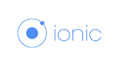 Ionic logo, app development platform for web developers.