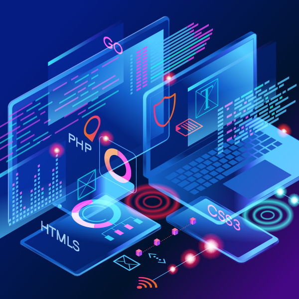 website architecture illustration